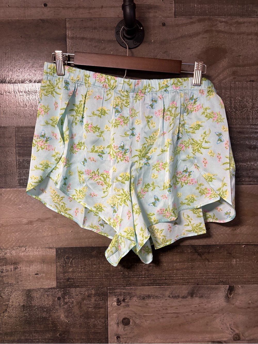 Adore Me Light Blue Floral Lounge Shorts M